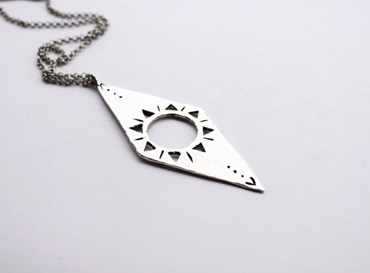 Sun Necklace Silver