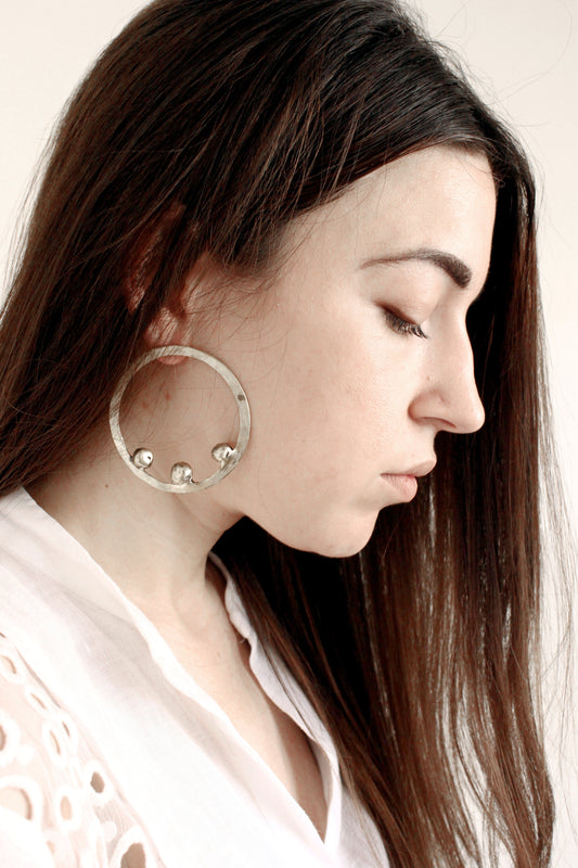 Ball Earrings Silver