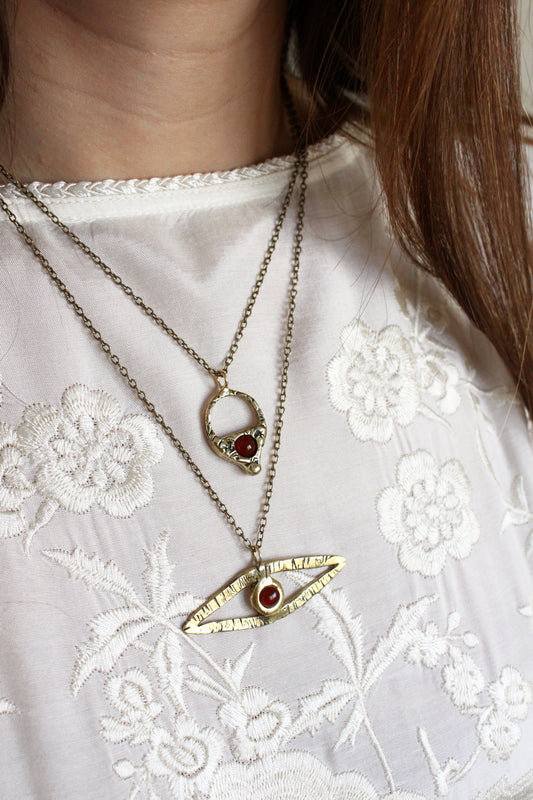 Cob Crystal Necklace Gold
