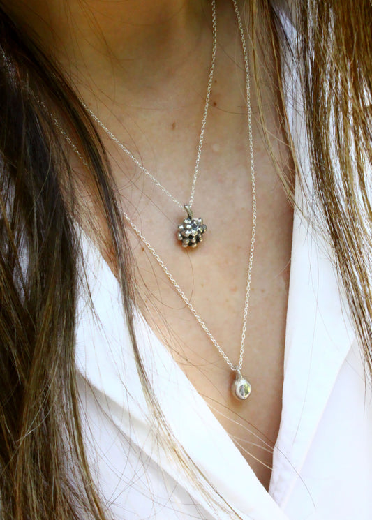 Grape Necklace Silver