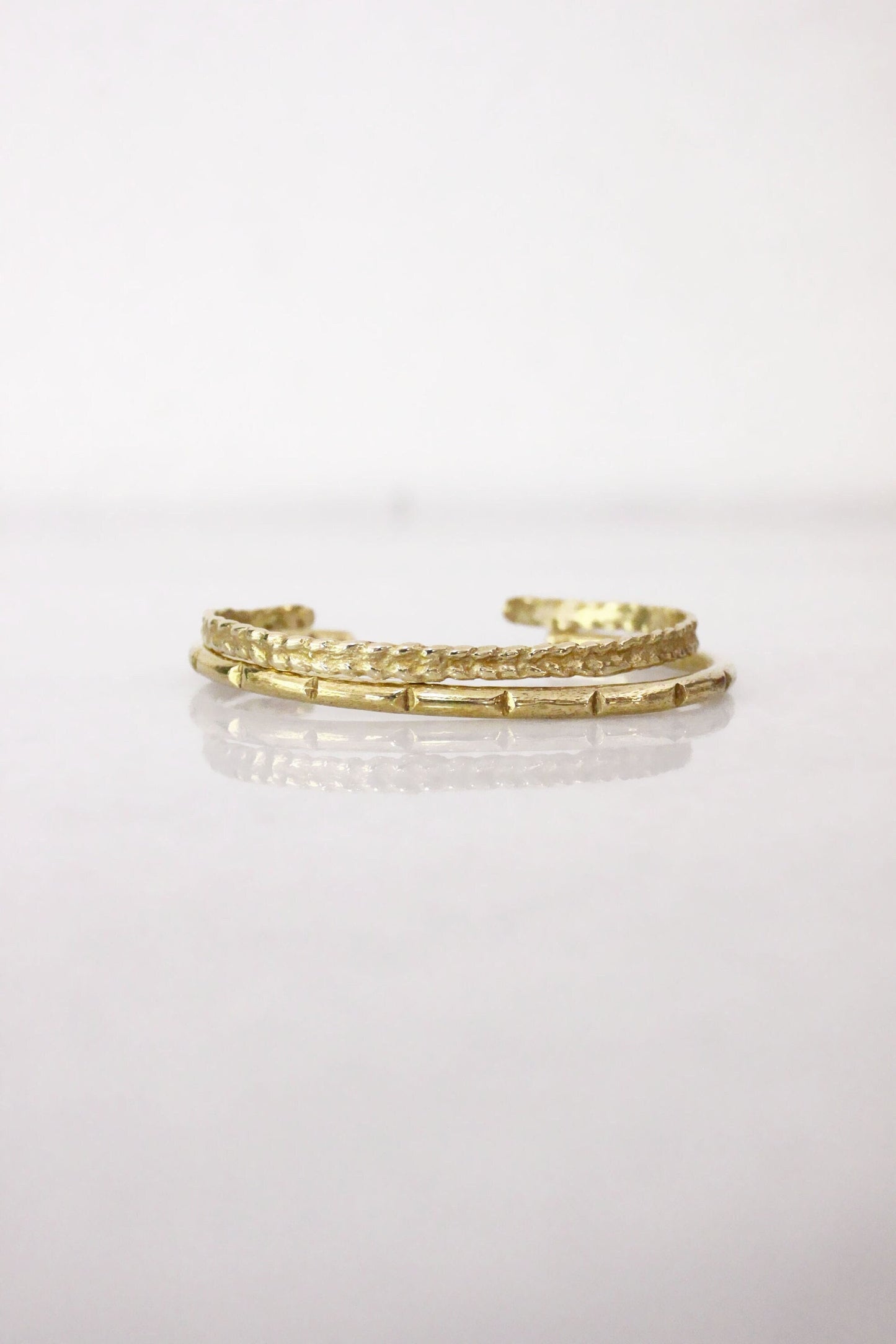 Gold bracelet minimal bar cuff