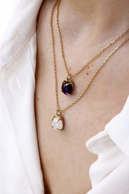 Siva Stone Necklace Gold