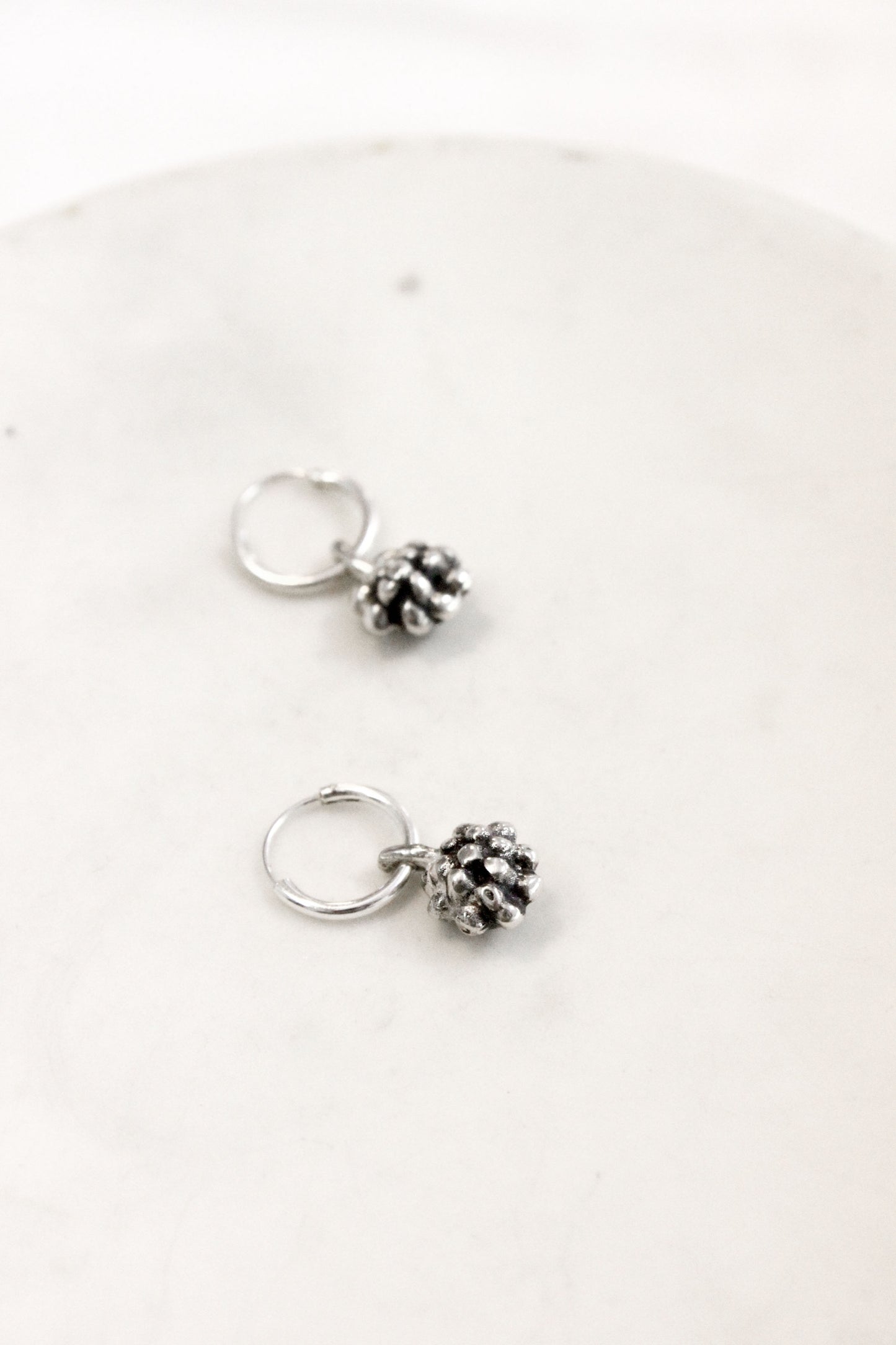 Grape Earrings Silver