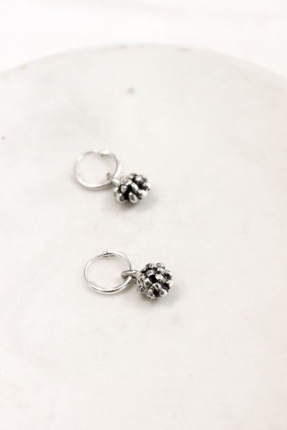 Grape Earrings Silver