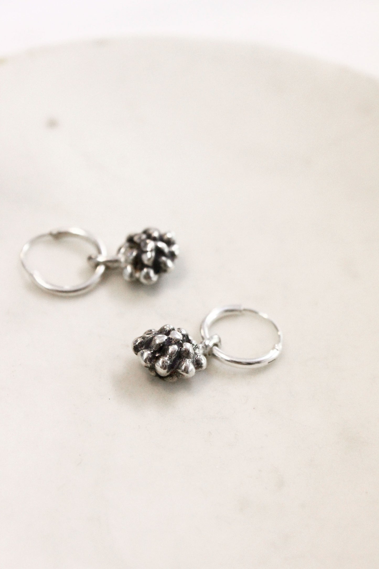Grape Earrings Silver