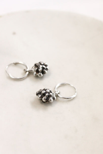 Grape Earrings Silver