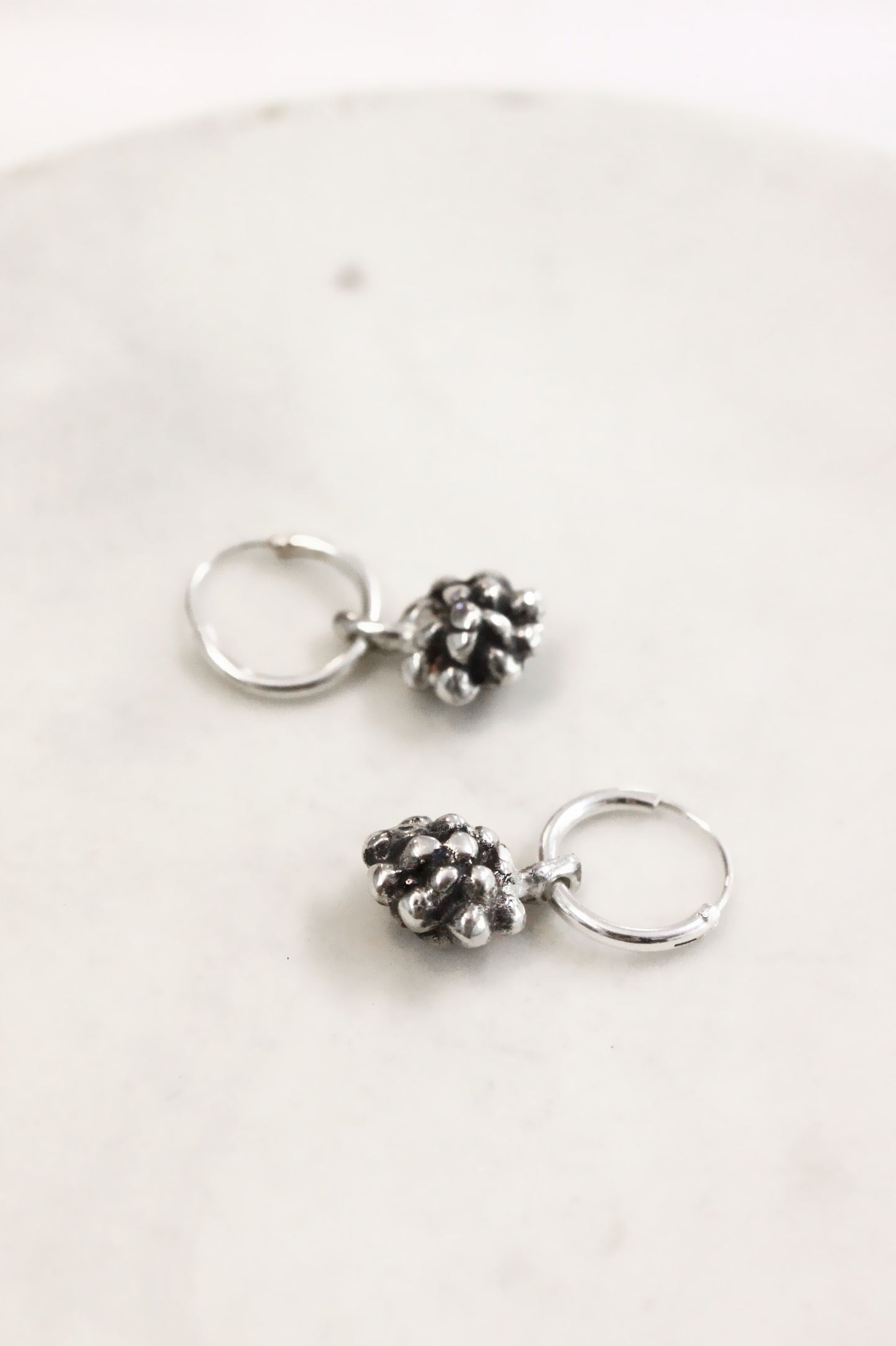 Grape Earrings Silver