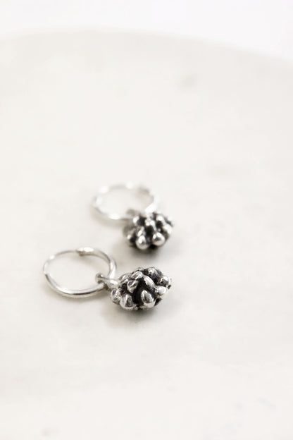Grape Earrings Silver