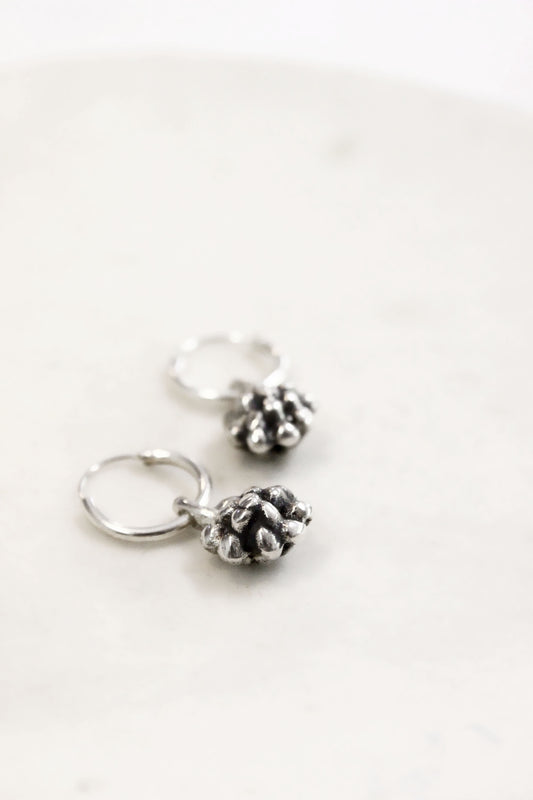 Grape Earrings Silver