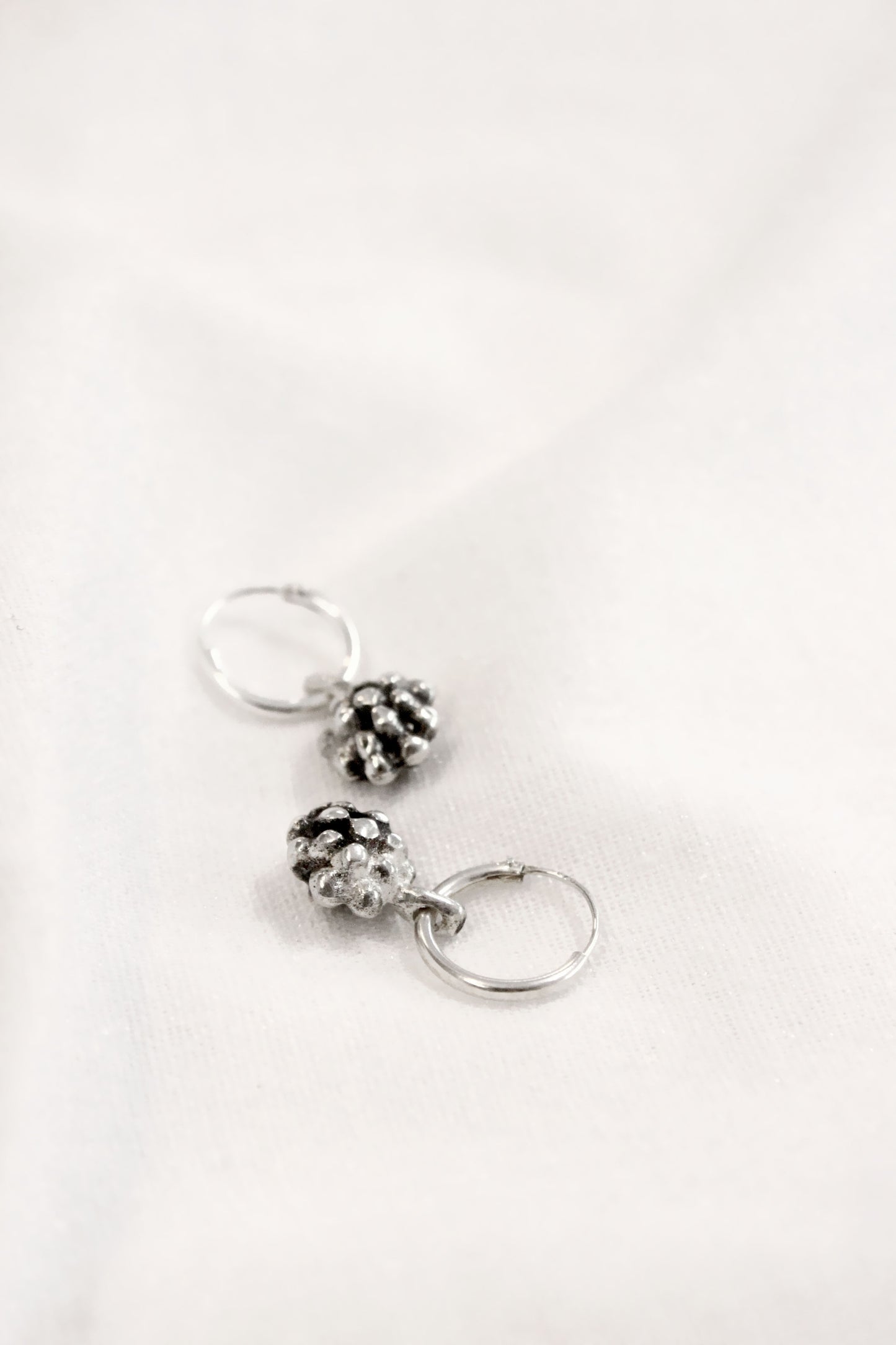 Grape Earrings Silver