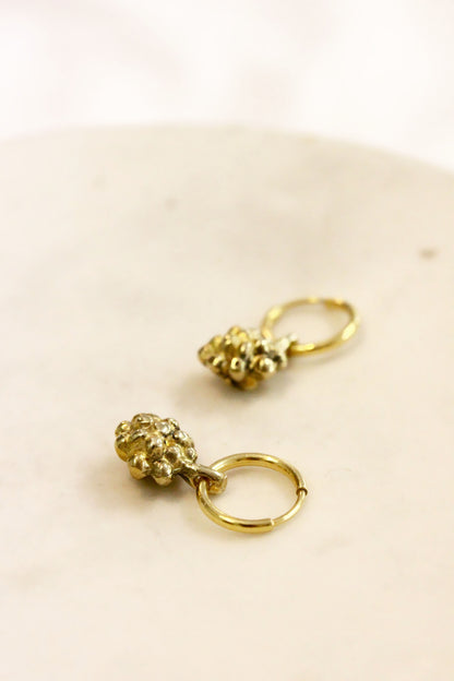 Grape Earrings Gold