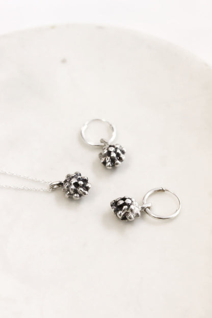 Grape Earrings Silver