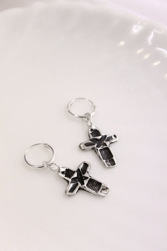 Crux Earrings Silver
