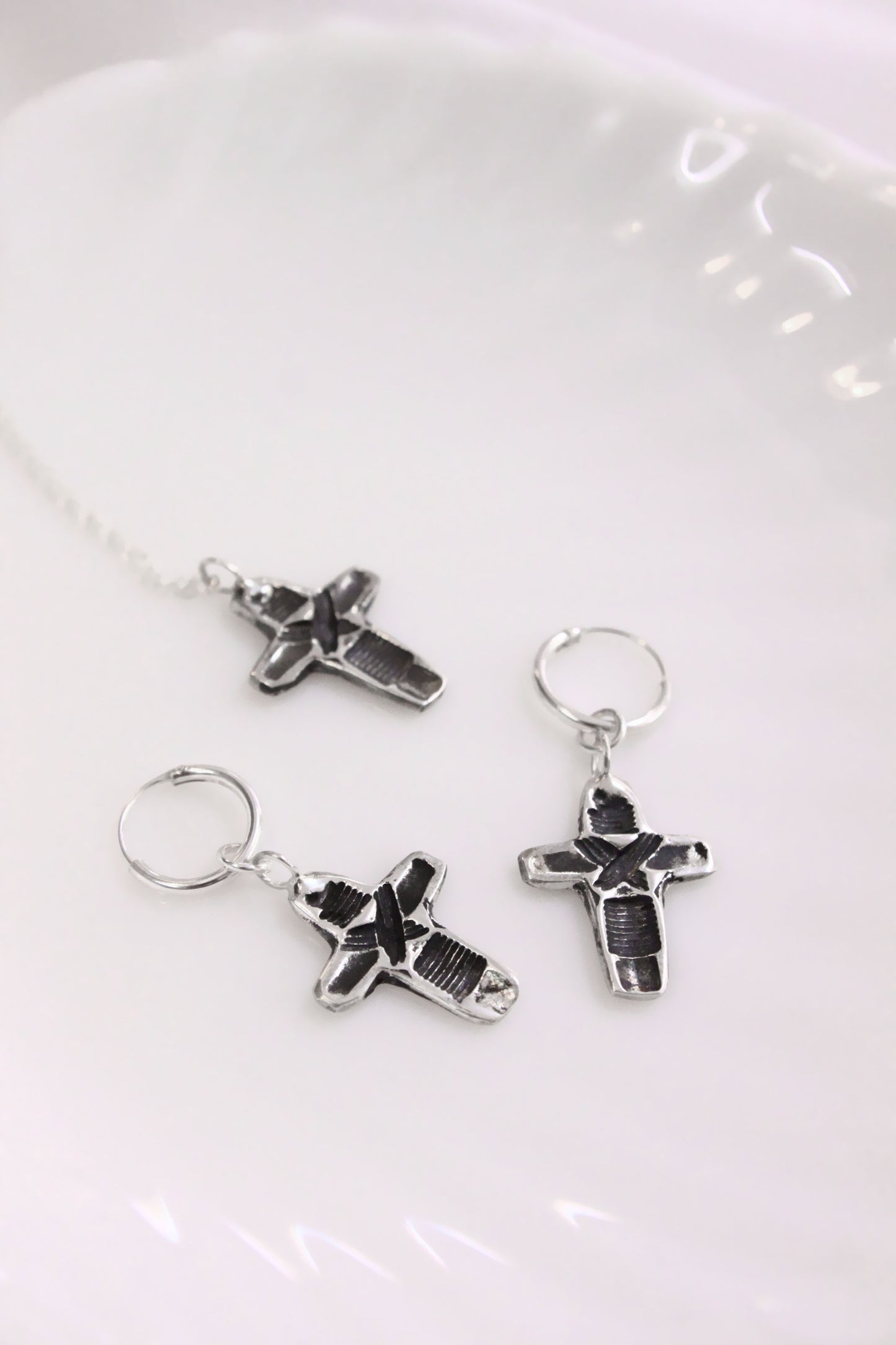 Crux Earrings Silver