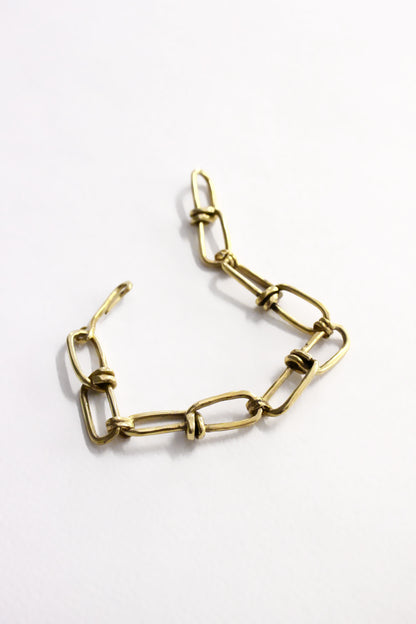 Chain bronze cuff bracelet 