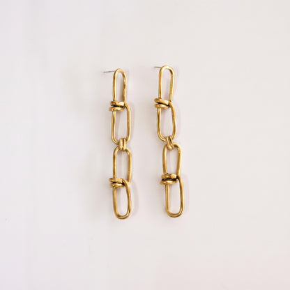 Gold chain earrings 