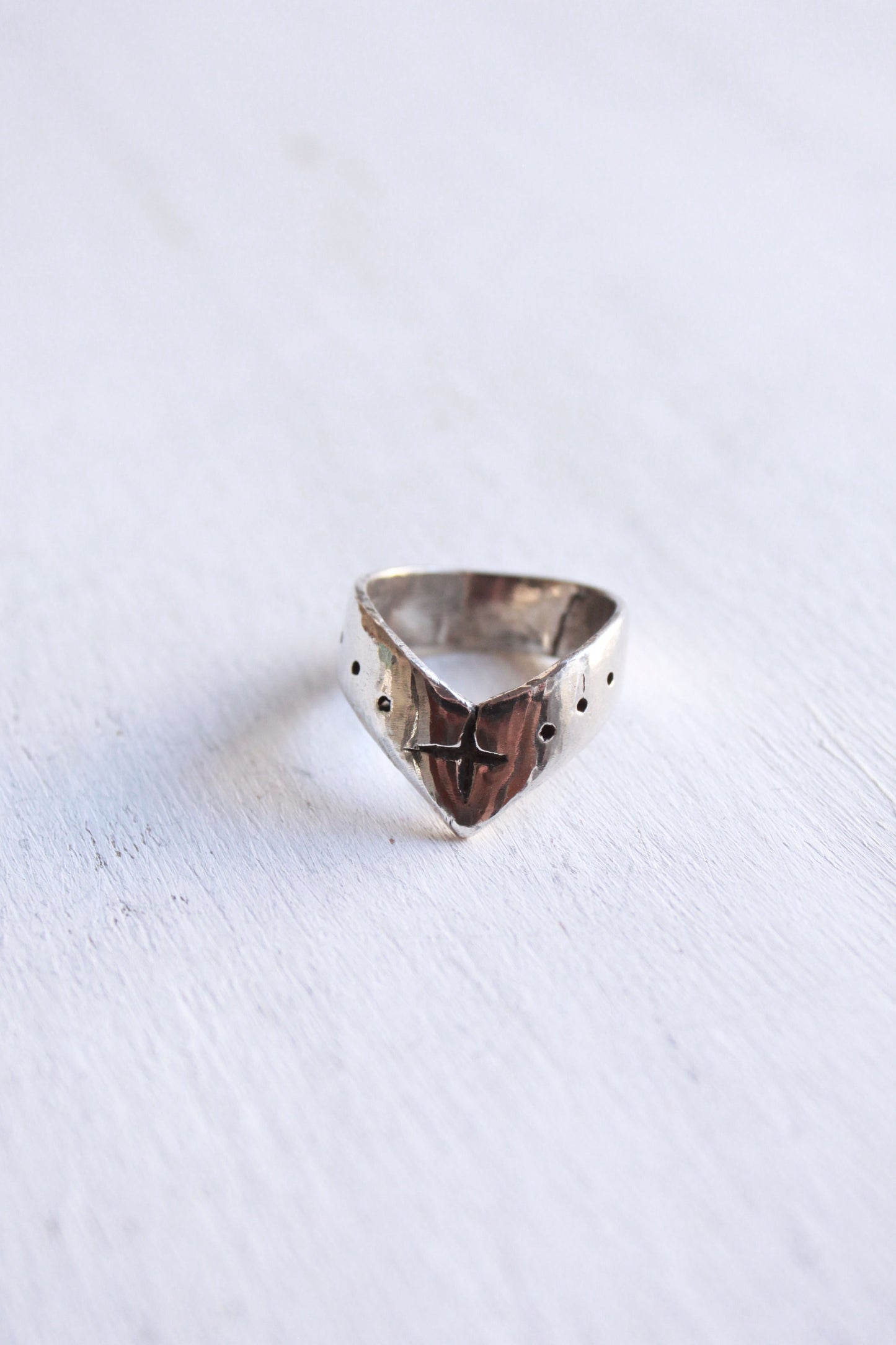 V Ring Silver