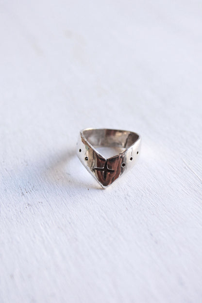 V Ring Silver