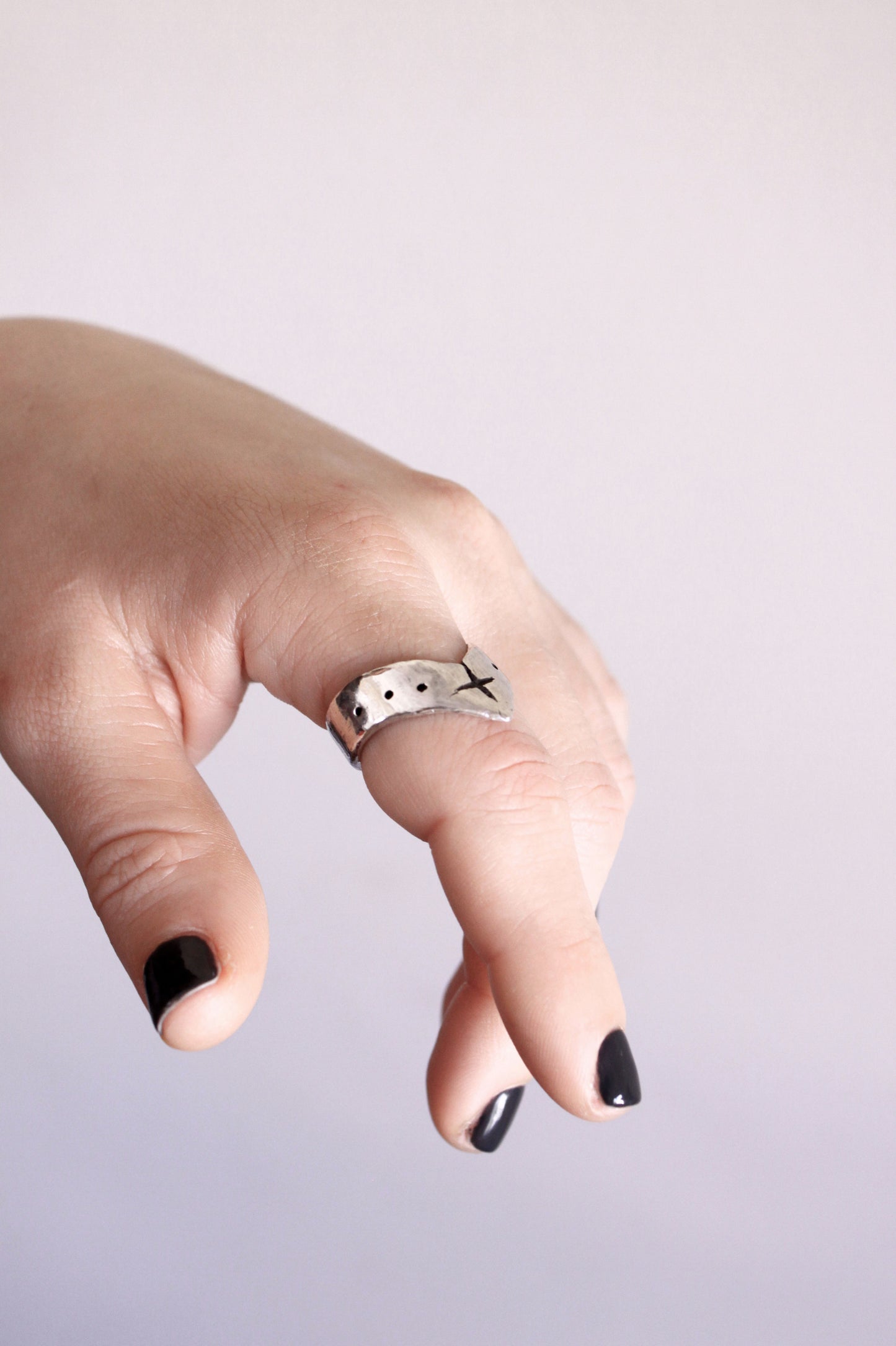 V Ring Silver