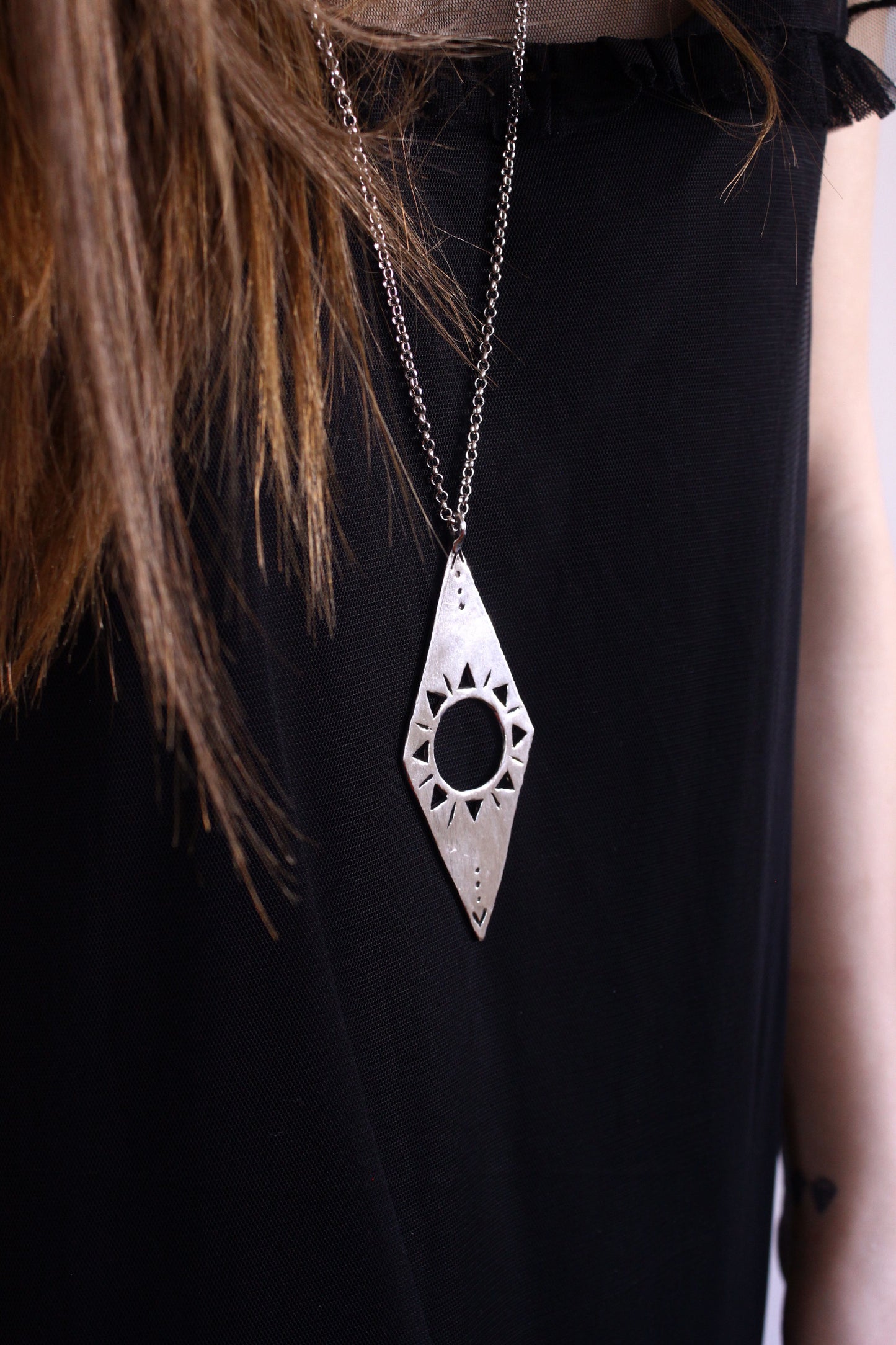 Sun Necklace Silver