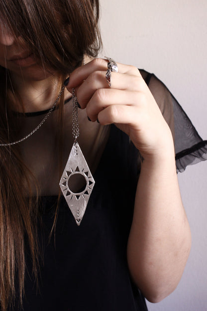 Sun Necklace Silver