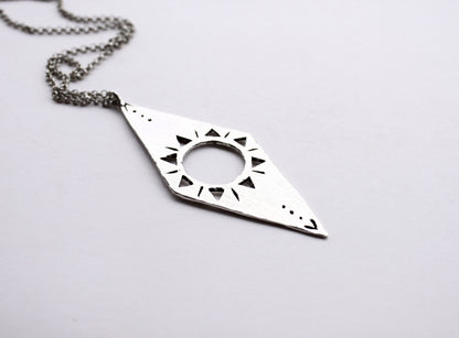 Sun Necklace Silver