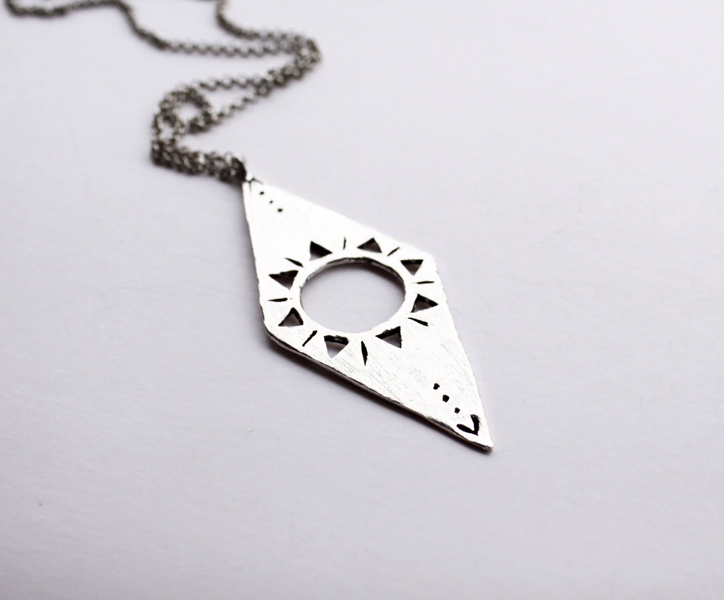 Sun Necklace Silver