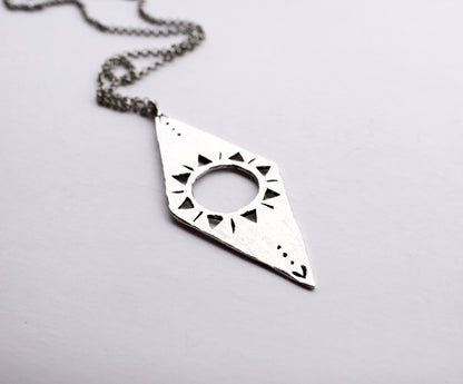 Sun Necklace Silver