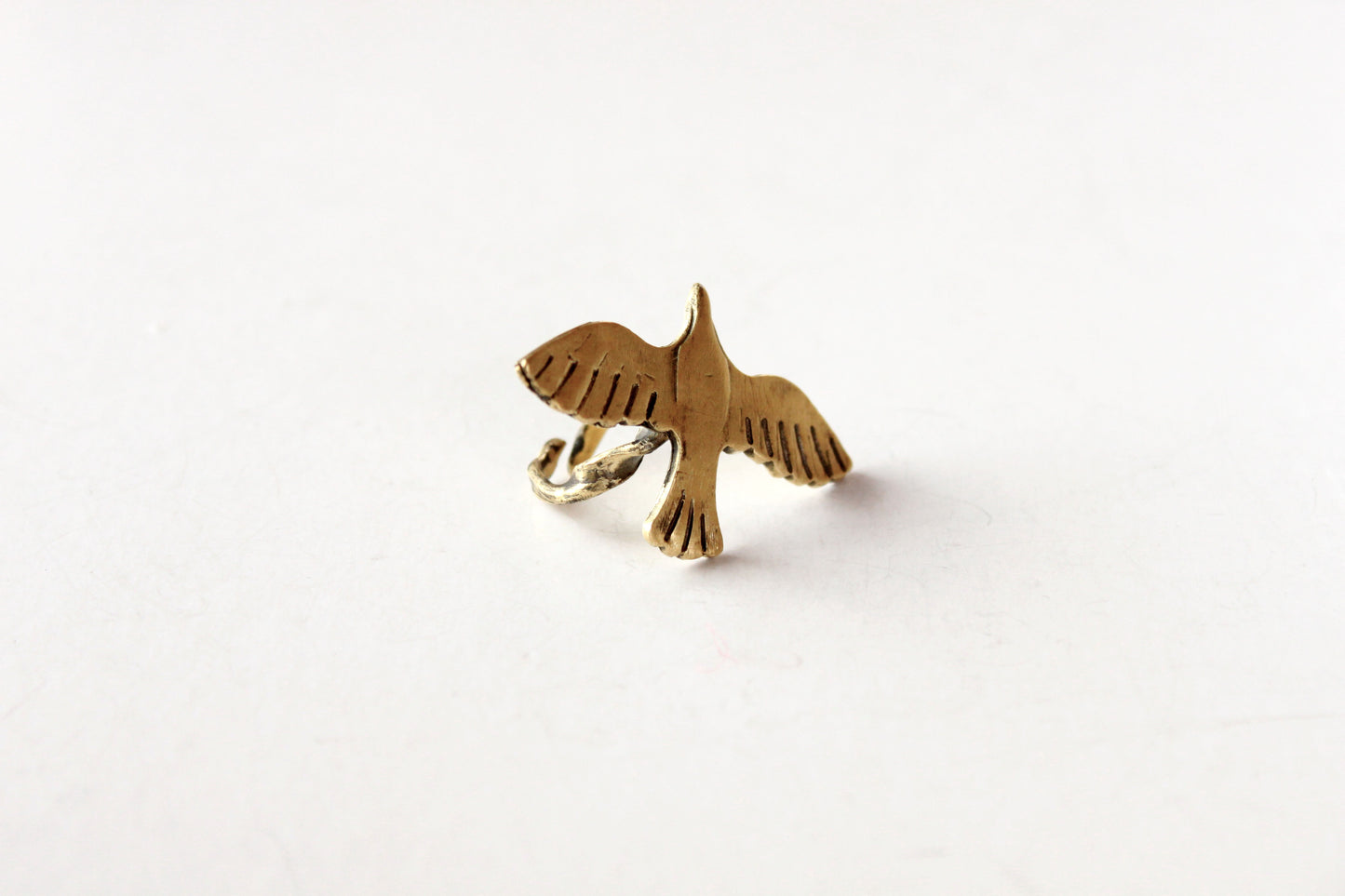 Gold bird ring 