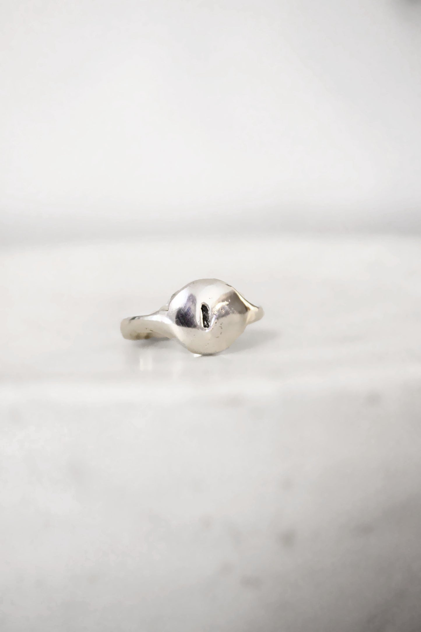 Silver personalized monogram letter ring