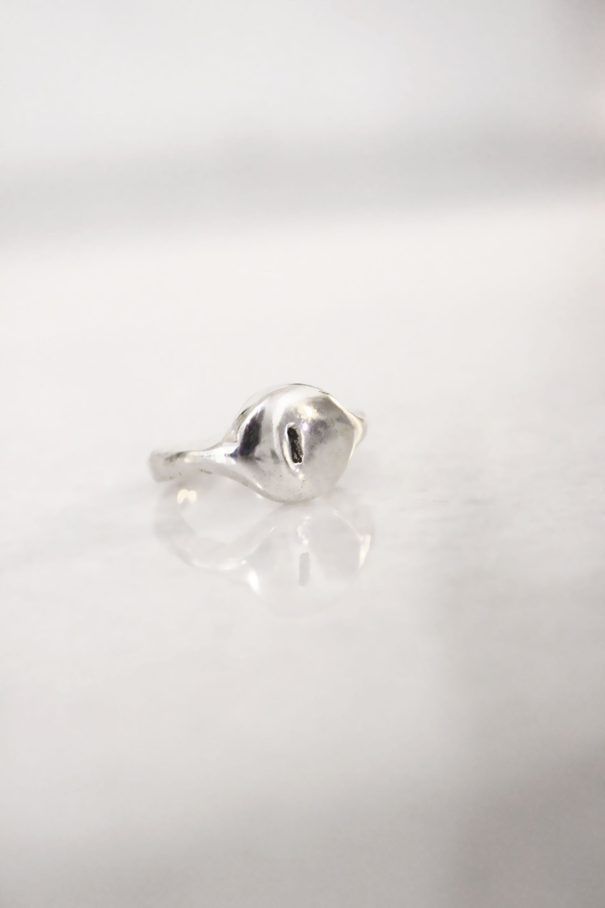Silver personalized monogram letter ring