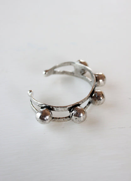 Silver statement sterling silver cuff
