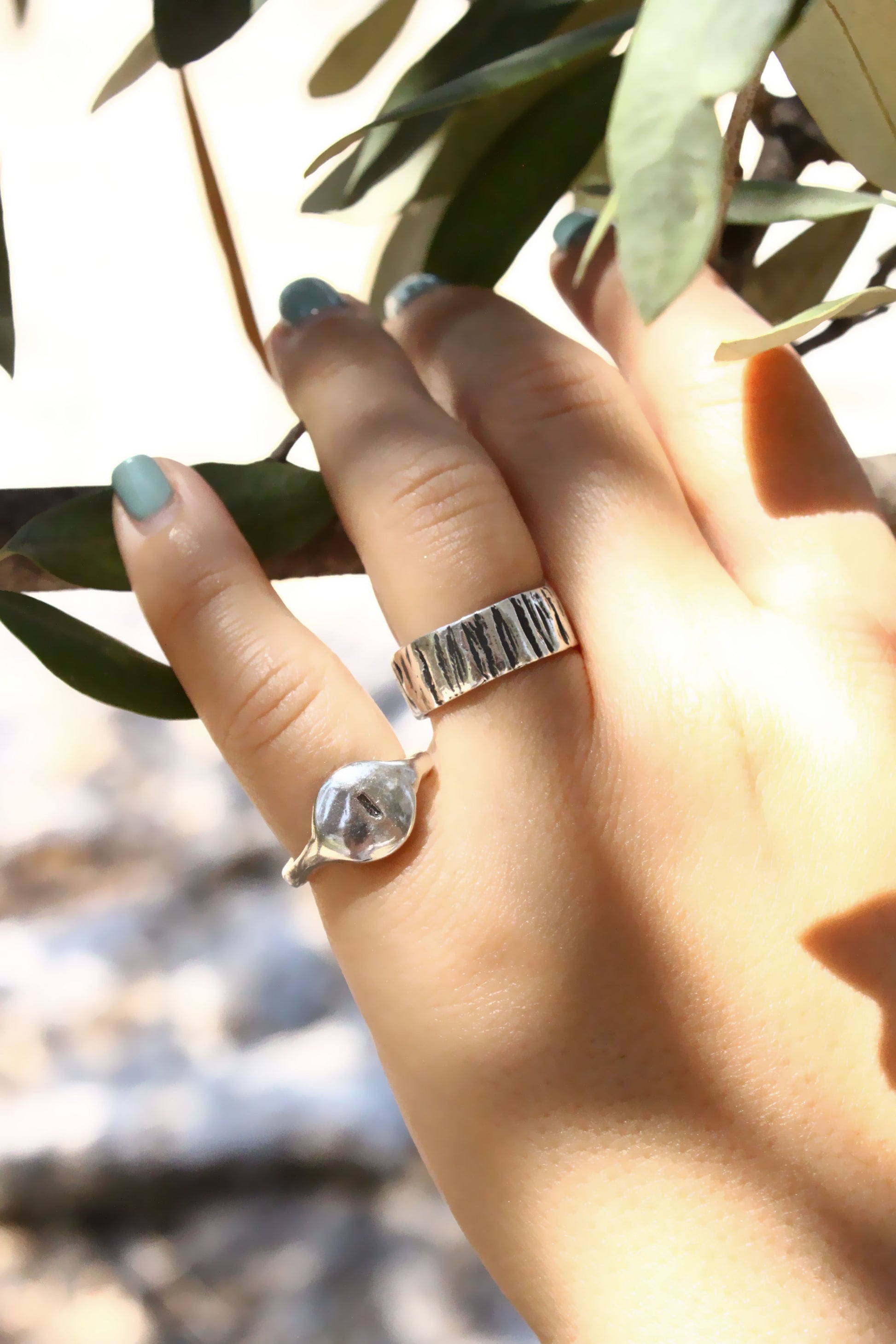 personalized monogram letter ring