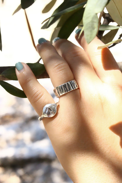 personalized monogram letter ring