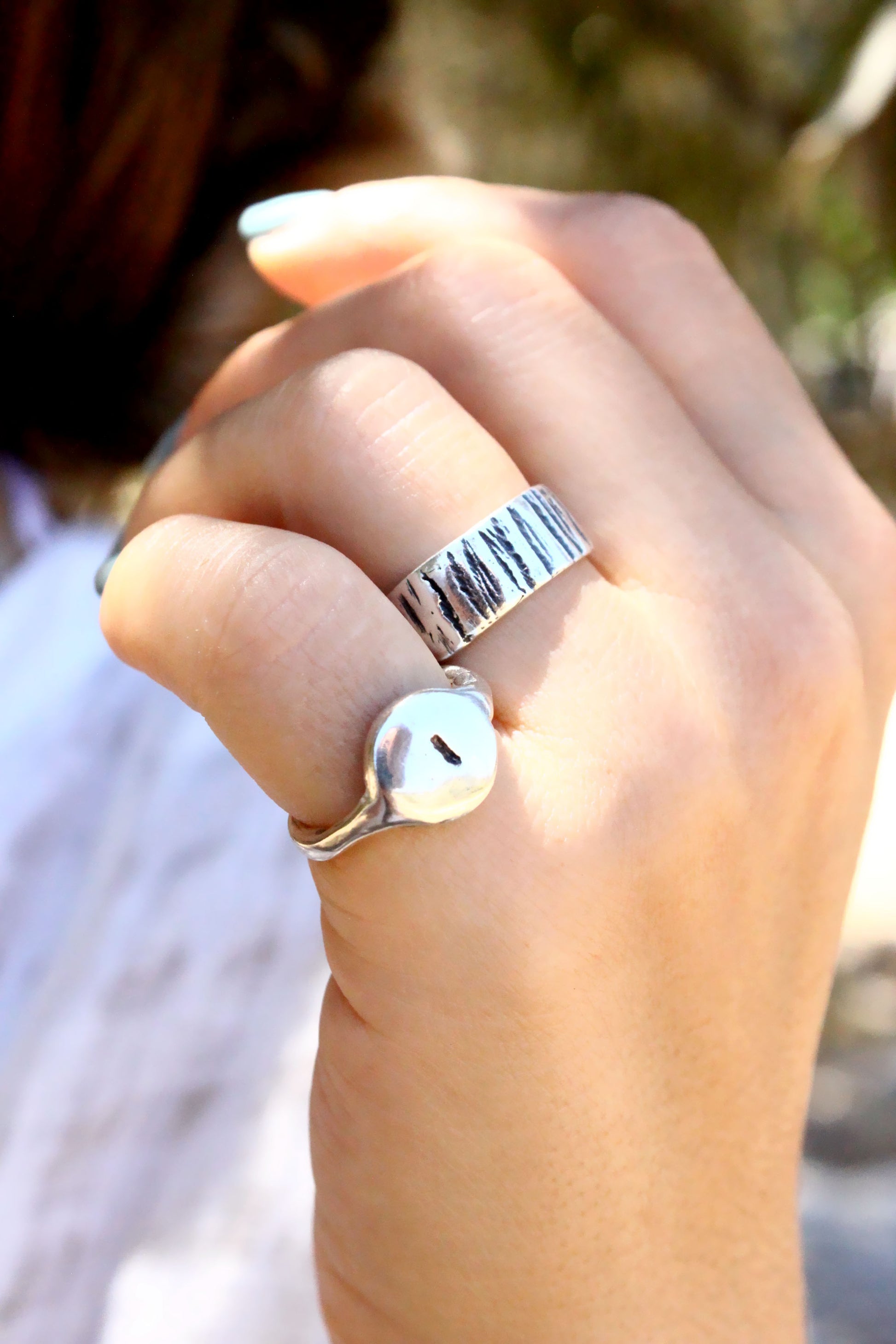 personalized monogram letter ring