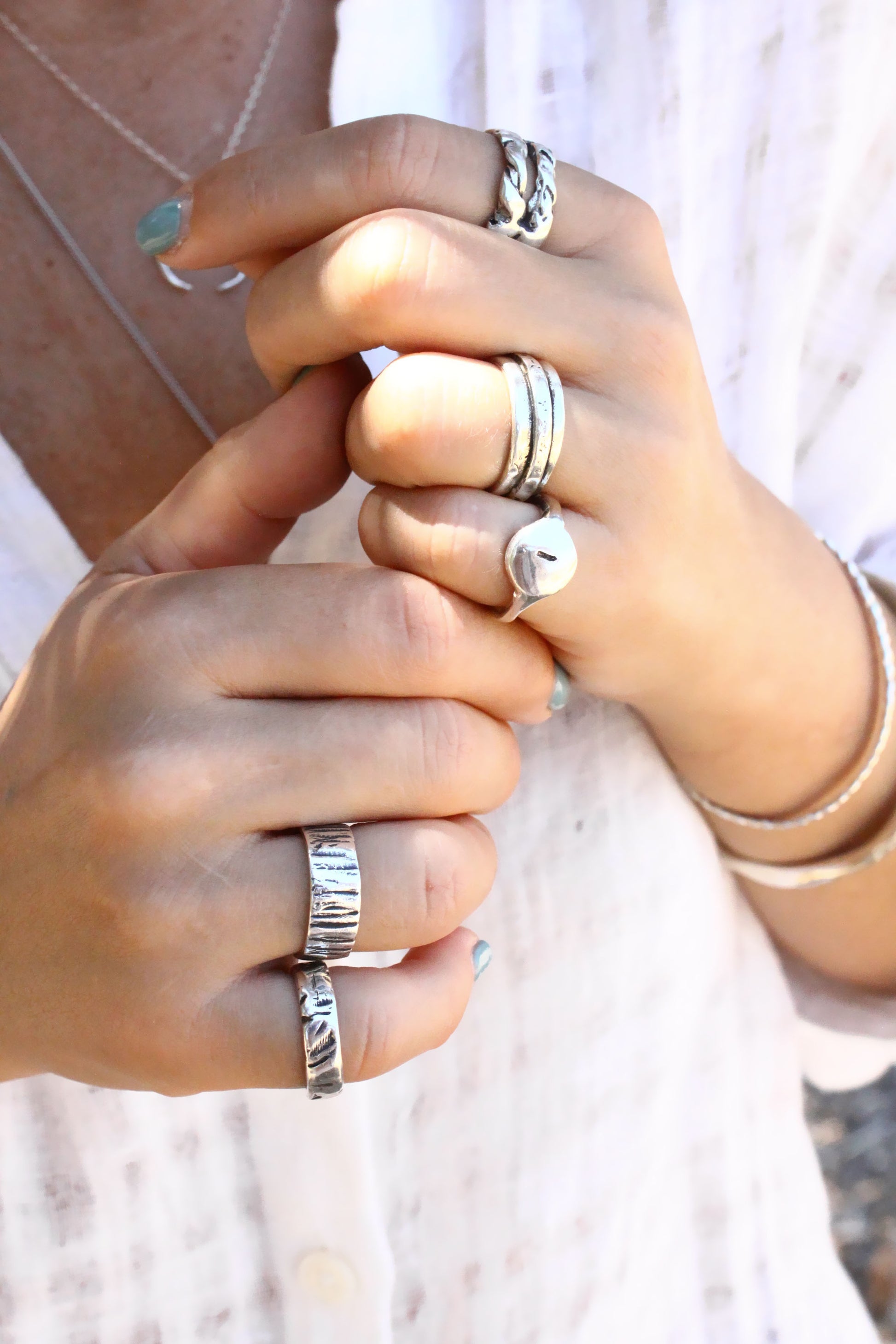 personalized monogram letter ring