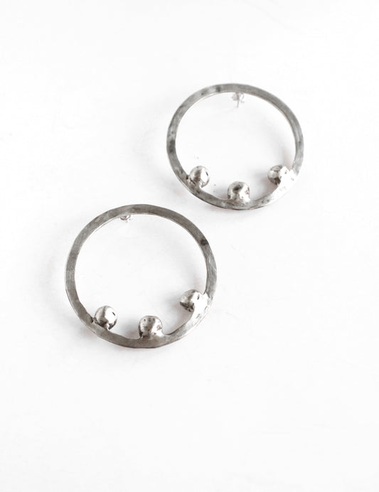 Ball Earrings Silver