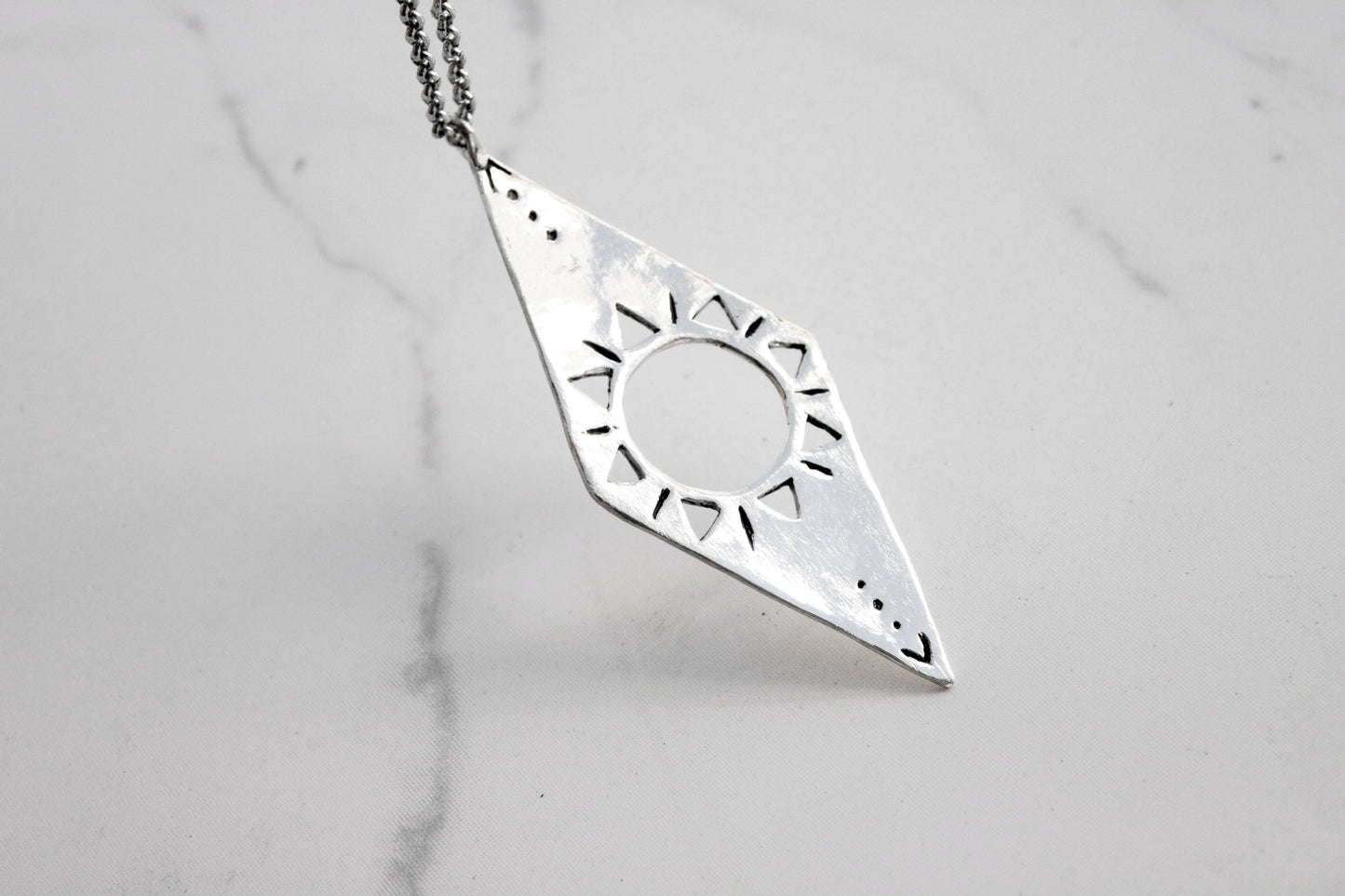 Sun Necklace Silver