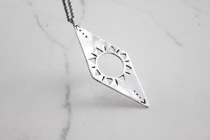 Sun Necklace Silver