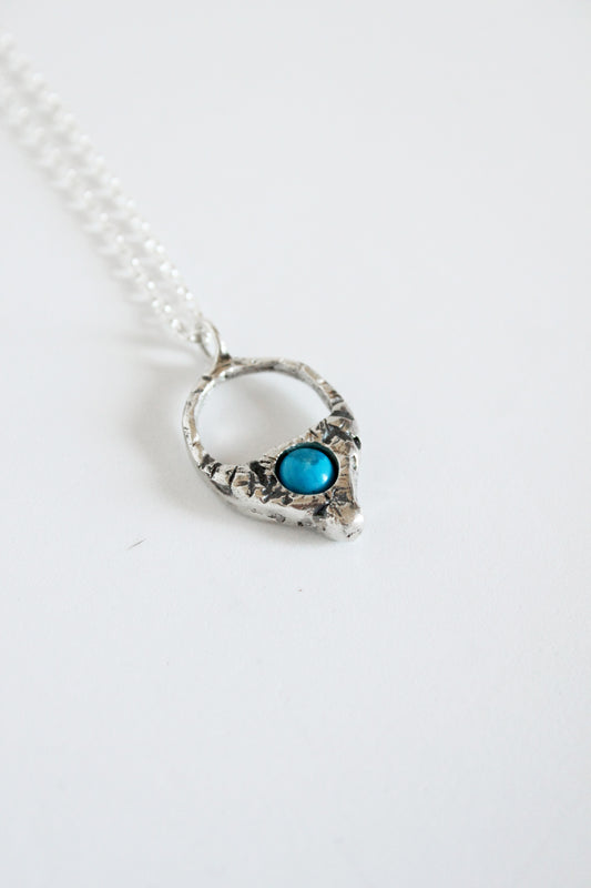 Cob Crystal Necklace Silver