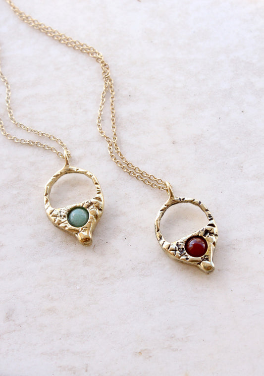 Cob Crystal Necklace Gold