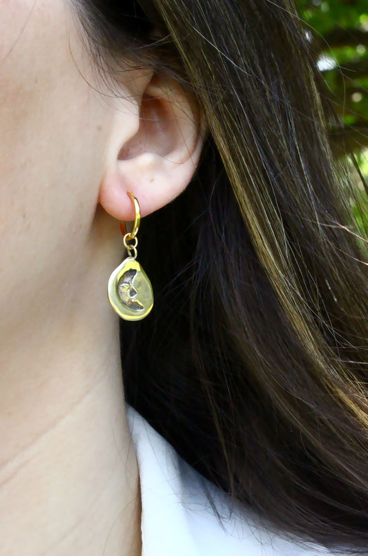 Moon & Sun Earrings Gold