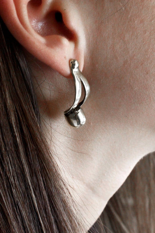 Orb Earrings Silver