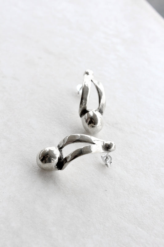 Orb Earrings Silver