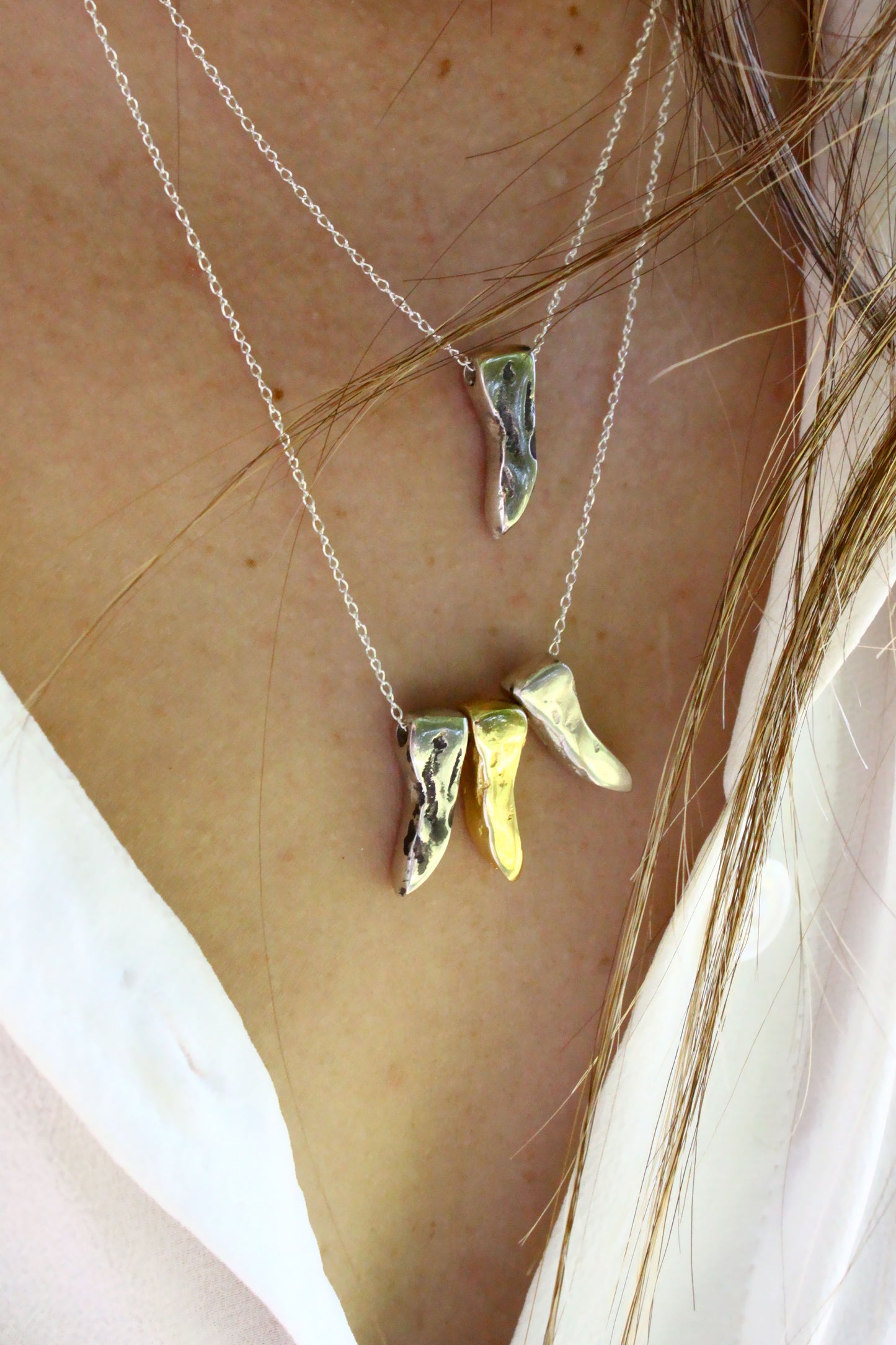 Cyno Point Necklace Silver
