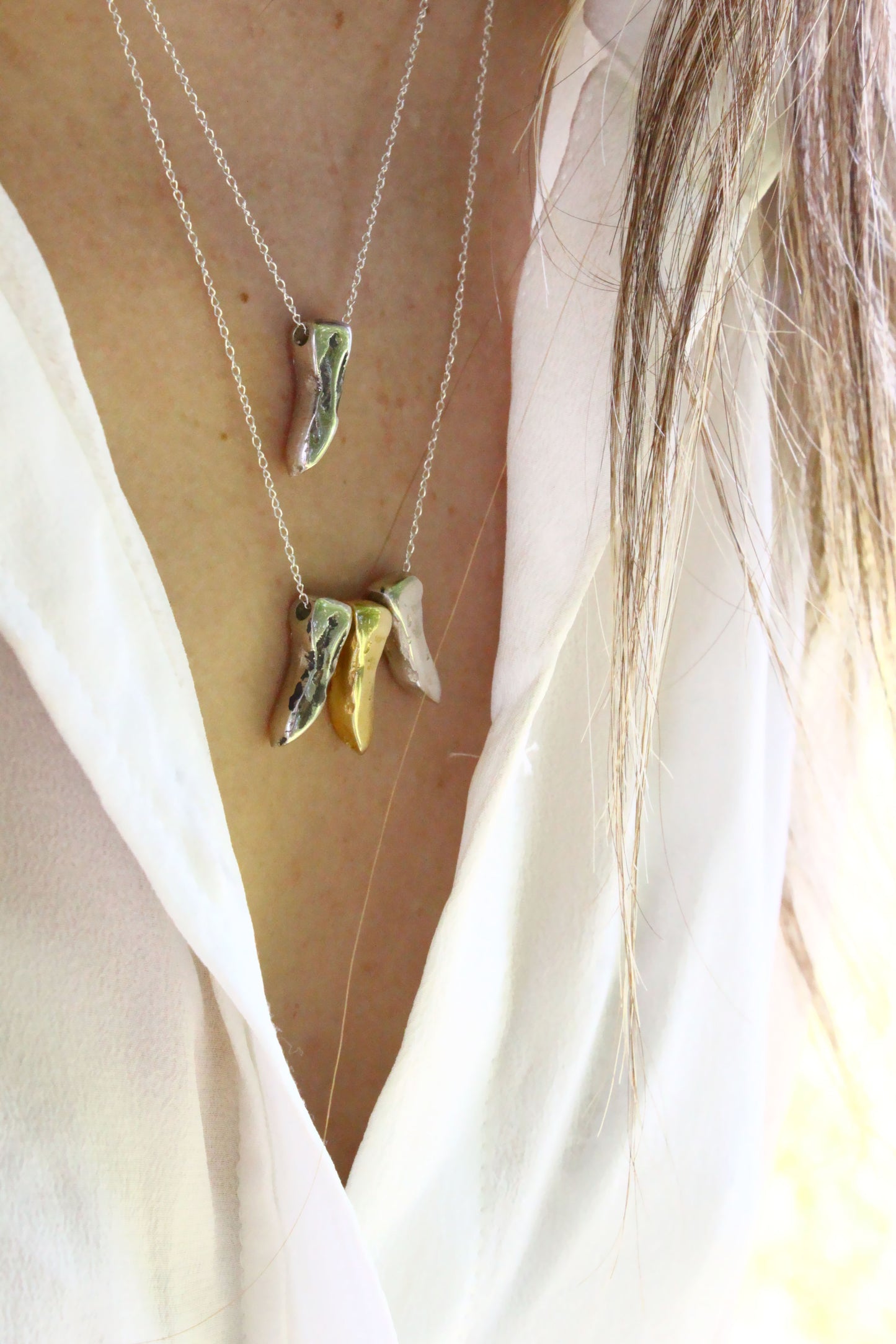 Cyno Point Necklace Silver