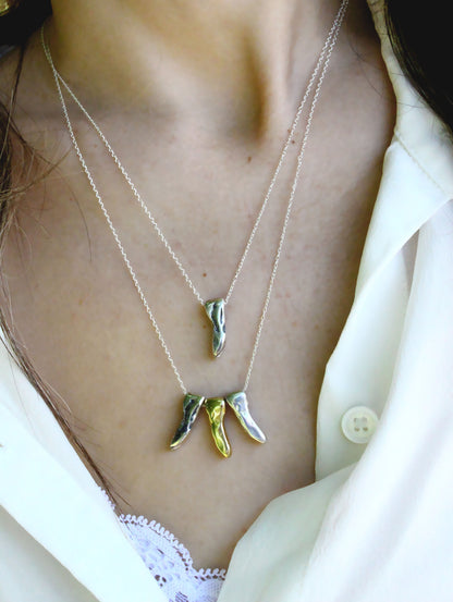 Cyno Point Necklace Silver
