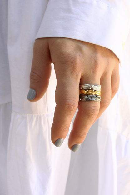 Stacking rings in sterling silver