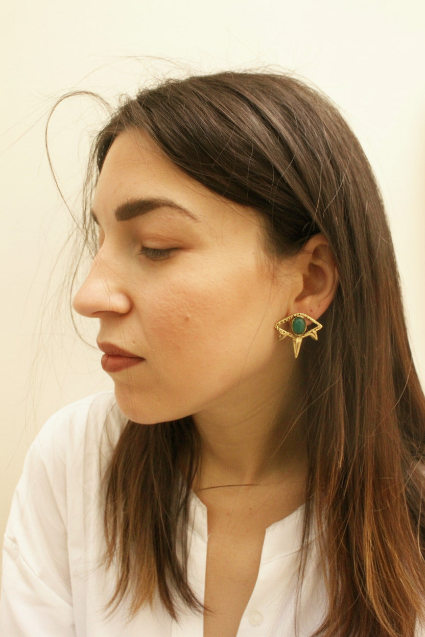 eyes earrings gold 