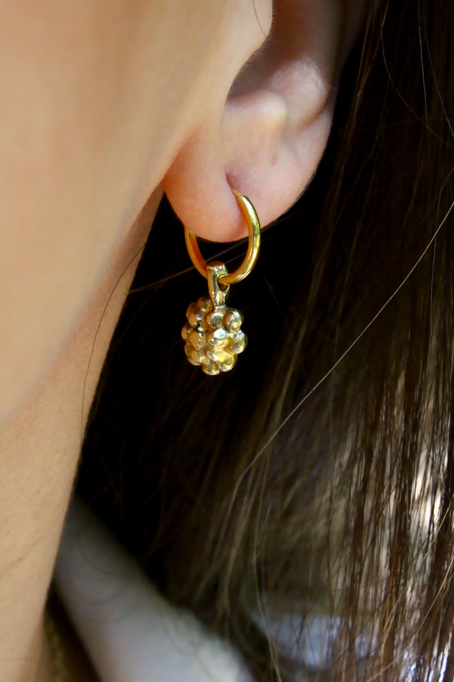 Grape Earrings Gold
